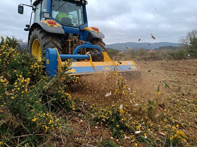 Desbroce con tractor para grandes parcelas en Ourense - Imagen 1