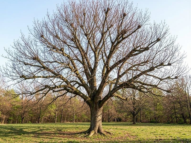 Árbol con crecimiento orientado tras la retirada de ramas en Ourense