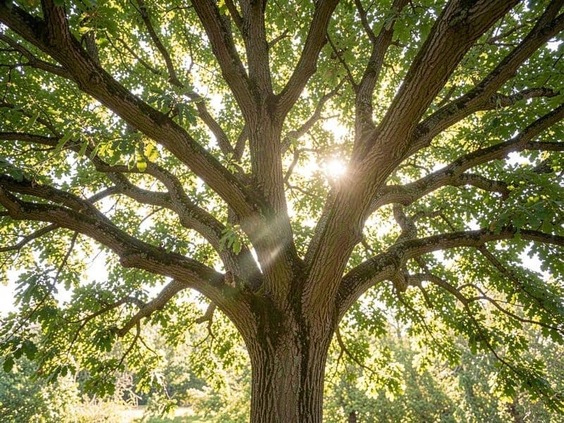 Copa de árbol despejada para que la luz llegue uniforme en Ourense
