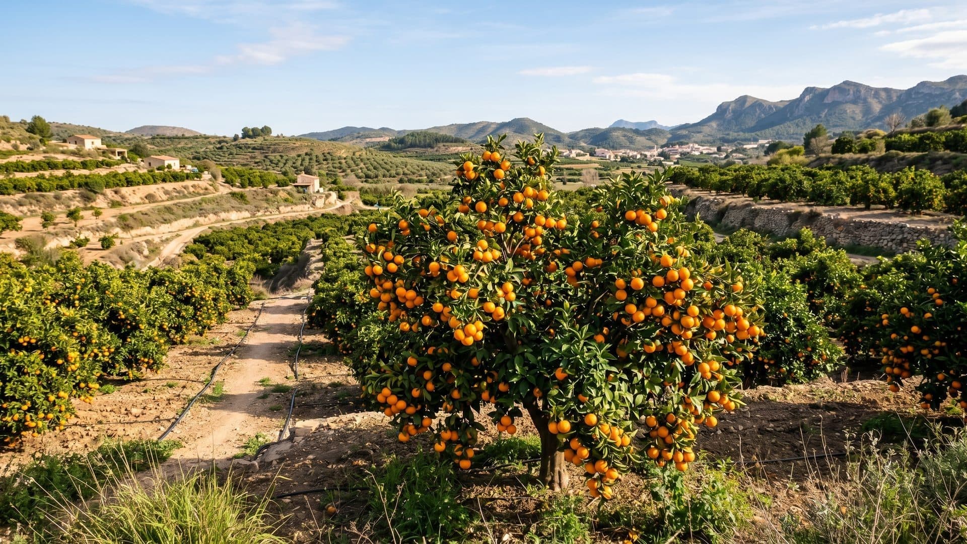 Frutal podado en una finca de Ourense listo para dar una buena cosecha